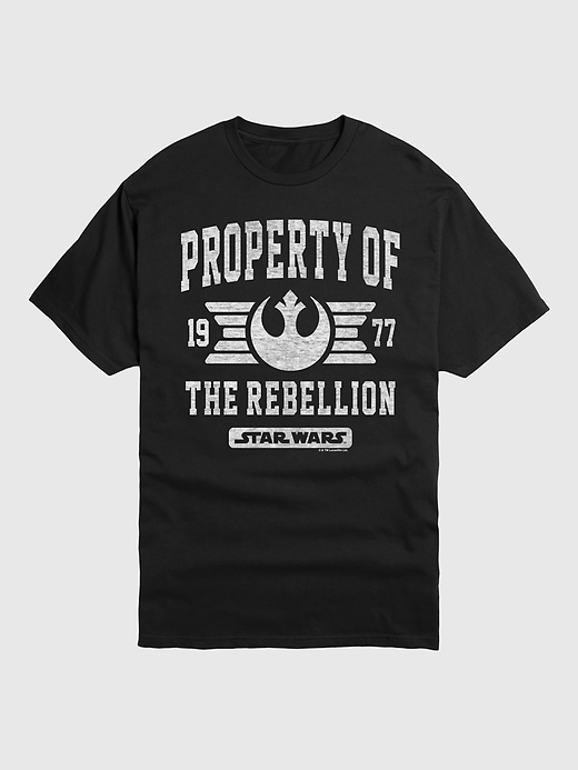 t-shirt à manches courtes star wars propriété de rebellion