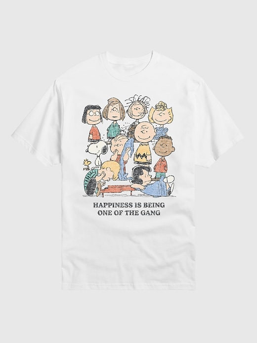 t-shirt à manches courtes peanuts one of the gang