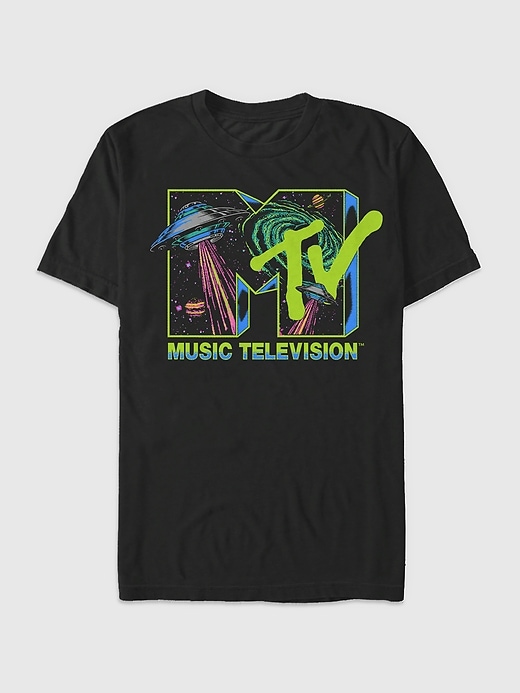 t-shirt graphique avec logo mtv space