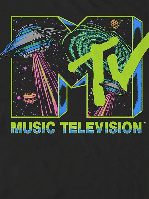 t-shirt graphique avec logo mtv space