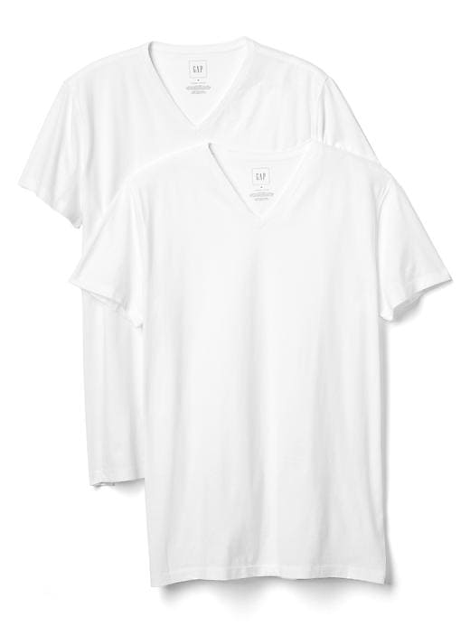 t-shirt classique à col en v lot de 2