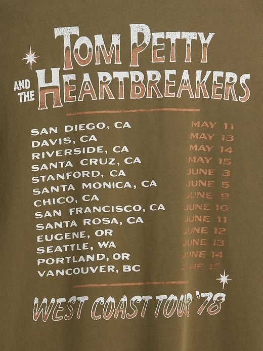 t-shirt graphique décontracté tom petty and the heartbreakers