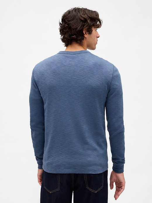 t-shirt henley en maille double