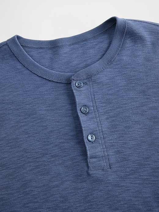 t-shirt henley en maille double