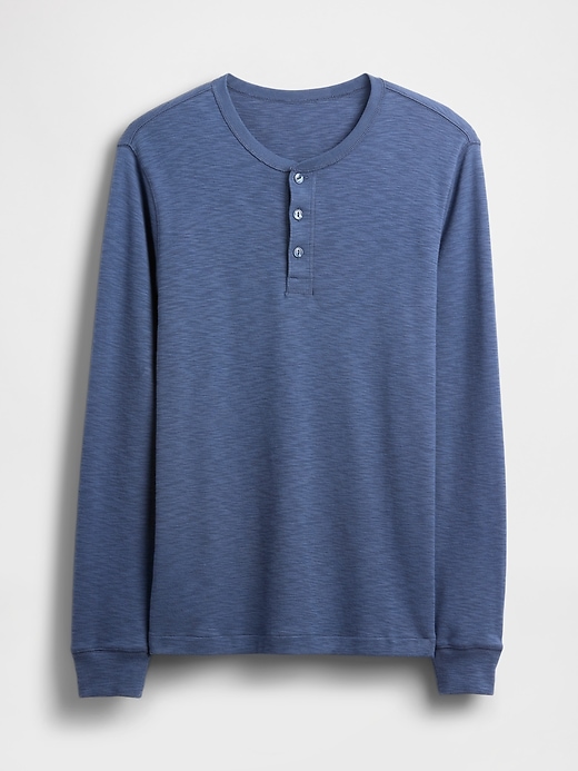 t-shirt henley en maille double