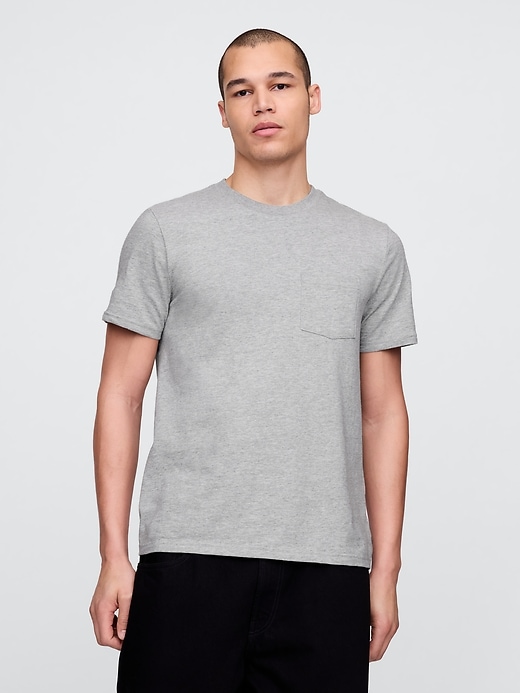 t-shirt à poche en coton biologique pour adulte