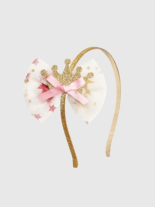 bandeau à nœud en tulle avec couronne de princesse sweet wink