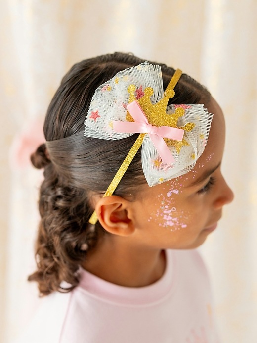 bandeau à nœud en tulle avec couronne de princesse sweet wink