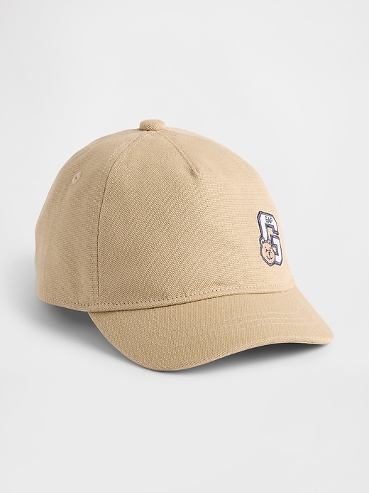 casquette de baseball en coton biologique pour tout-petit avec logo ours