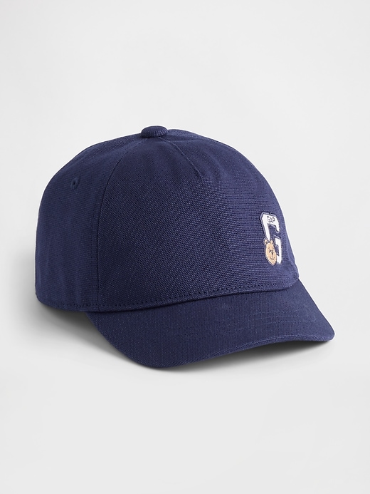 casquette de baseball en coton biologique pour tout-petit avec logo ours