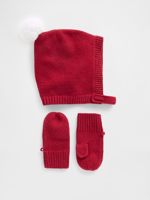ensemble bonnet et moufles cashsoft pour bébé et tout-petit