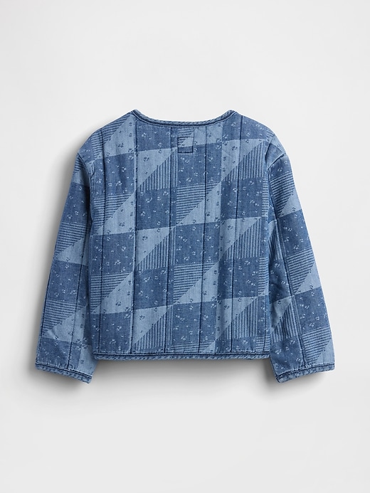 veste en jean matelassée patchwork pour bébé et tout-petit