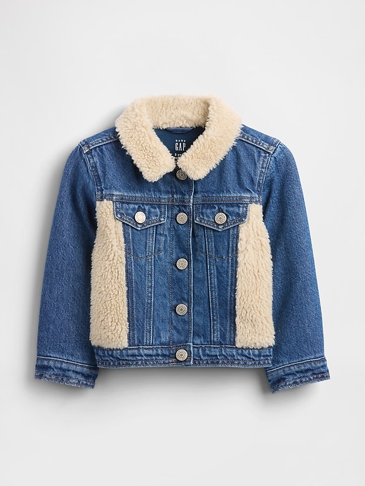veste en jean sherpa icon pour bébé et tout-petit