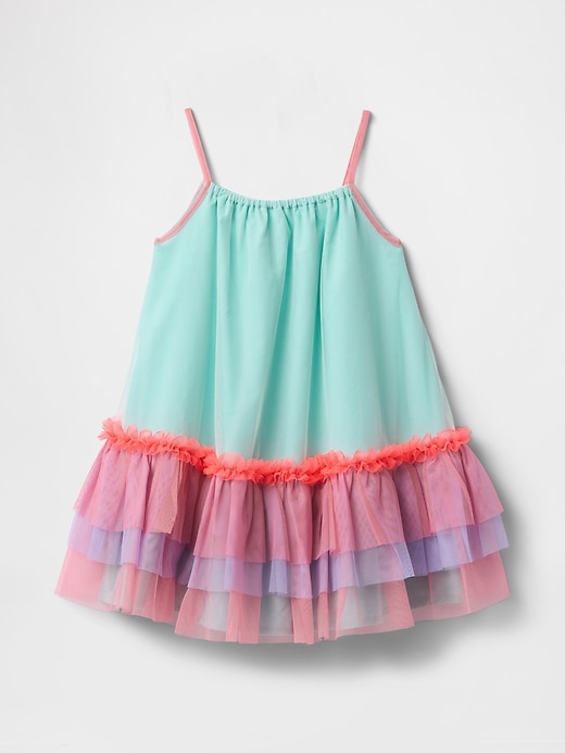 robe en tulle à blocs de couleurs pour bébé et tout-petit