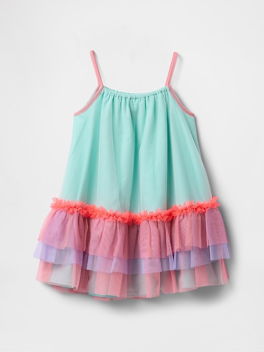 robe en tulle à blocs de couleurs pour bébé et tout-petit