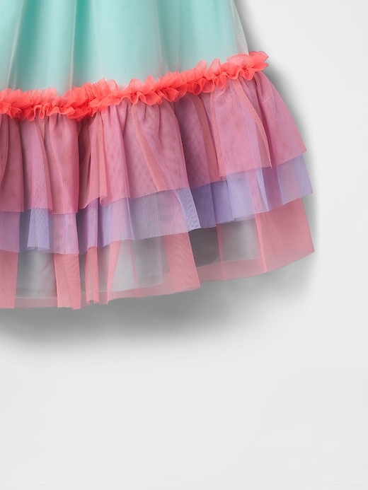robe en tulle à blocs de couleurs pour bébé et tout-petit