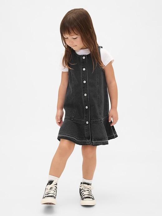 robe en jean à basque pour bébé et enfant