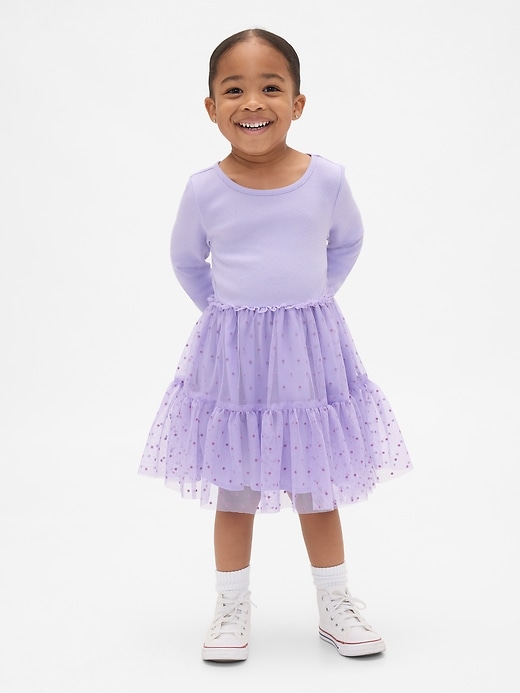 robe en tulle et matières mixtes pour bébé et tout-petit