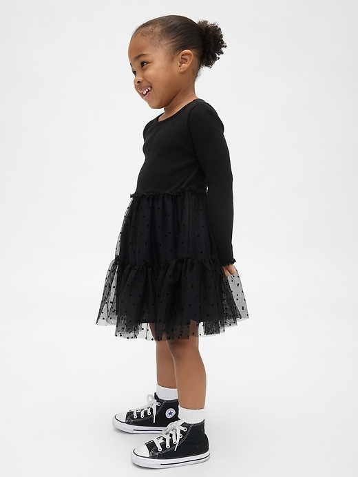 robe en tulle et matières mixtes pour bébé et tout-petit