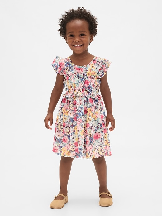 robe à volants smockés pour bébé et tout-petit