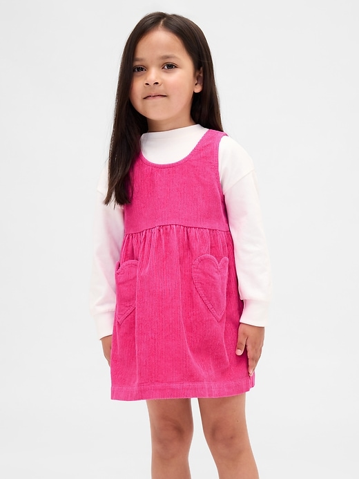 pull en velours côtelé en forme de cœur pour bébé et tout-petit