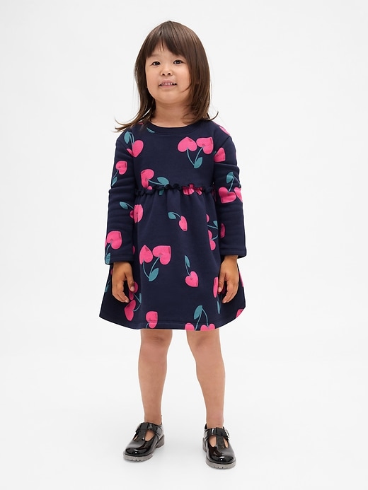 robe sweat-shirt à taille à volants pour bébé et tout-petit