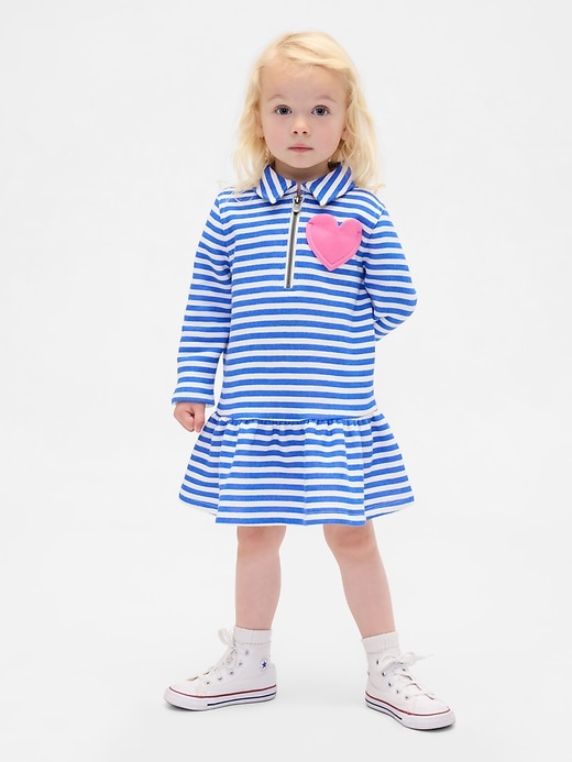 robe sweat-shirt à demi-zip pour bébé et tout-petit