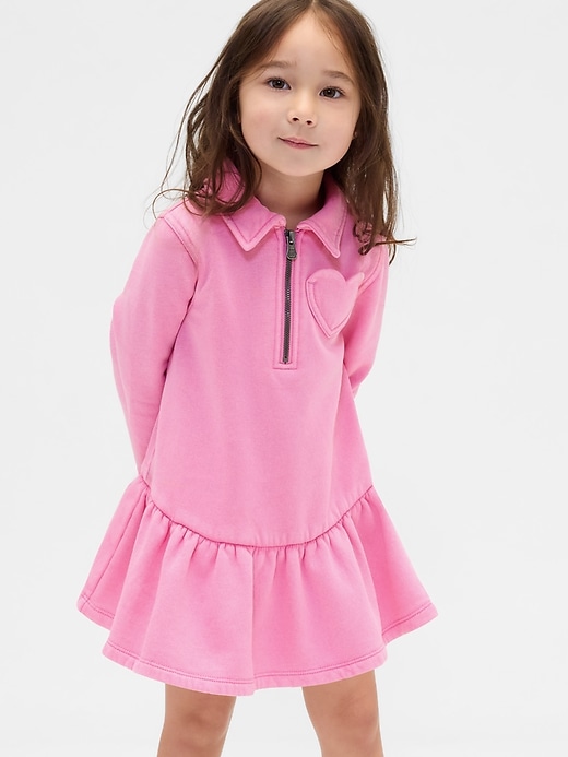 robe sweat-shirt à demi-zip pour bébé et tout-petit