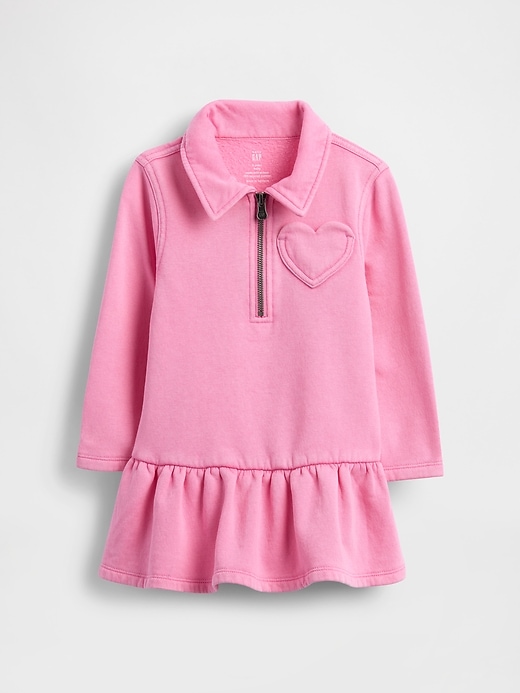 robe sweat-shirt à demi-zip pour bébé et tout-petit