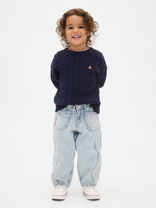 jean à rayures en denim pour bébé et tout-petit