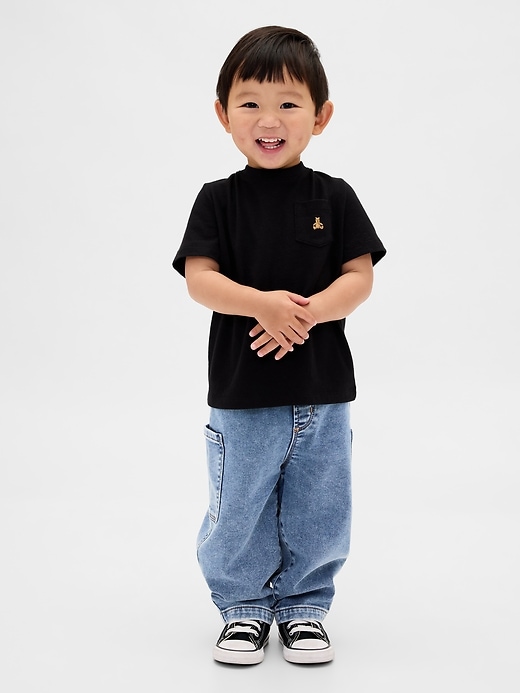jeans à rayures en maille pour bébés et tout-petits