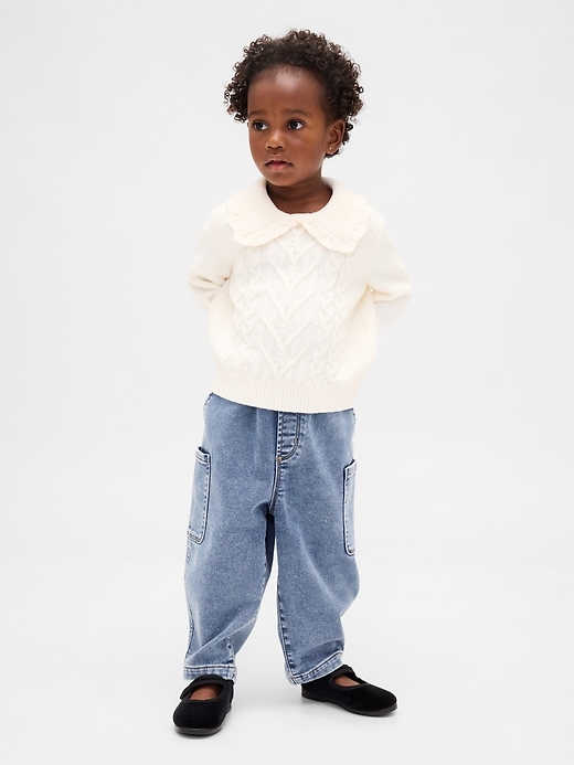 jeans à rayures en maille pour bébés et tout-petits