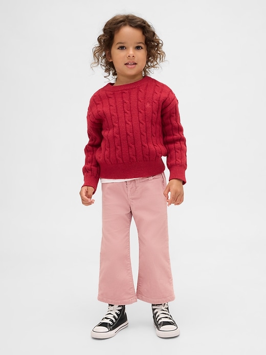 jeans à nœud en velours pour bébés et tout-petits