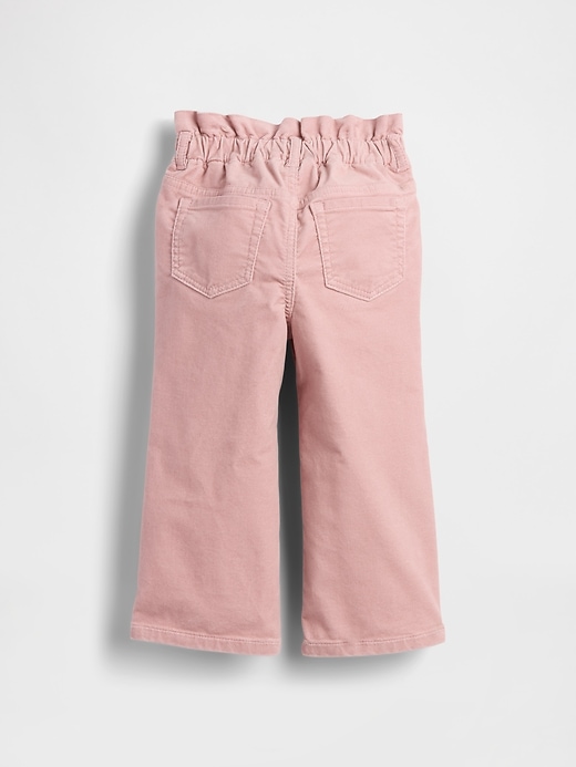jeans à nœud en velours pour bébés et tout-petits