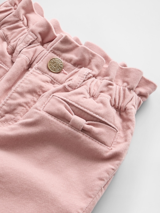 jeans à nœud en velours pour bébés et tout-petits