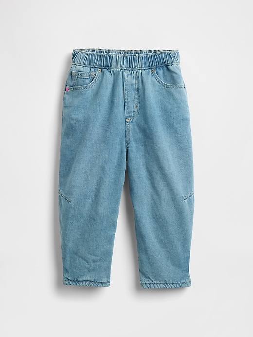 jeans à rayures coniques doublés confortables pour bébés et tout-petits