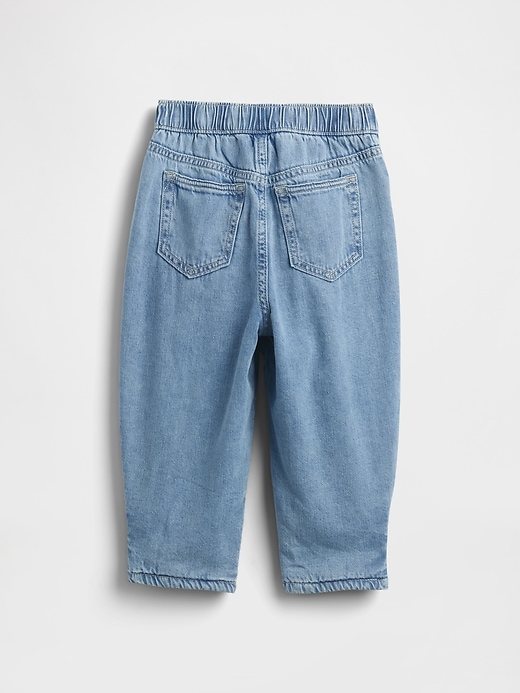 jeans à rayures coniques doublés confortables pour bébés et tout-petits