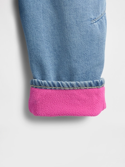 jeans à rayures coniques doublés confortables pour bébés et tout-petits