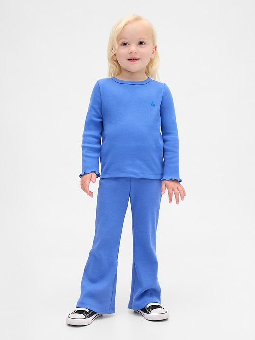 leggings côtelés évasés à assortir pour bébés et tout-petits