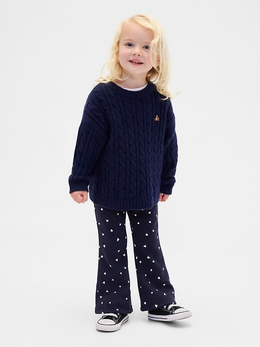 leggings évasés doublés doux pour bébés et tout-petits