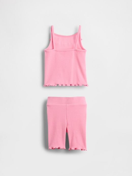 ensemble de vêtements à volants côtelés pour bébé et tout-petit