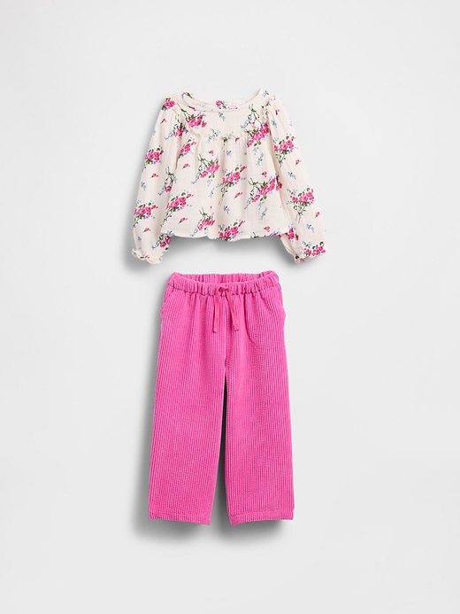 ensemble pour bébé et tout-petit en gaze de coton et velours côtelé