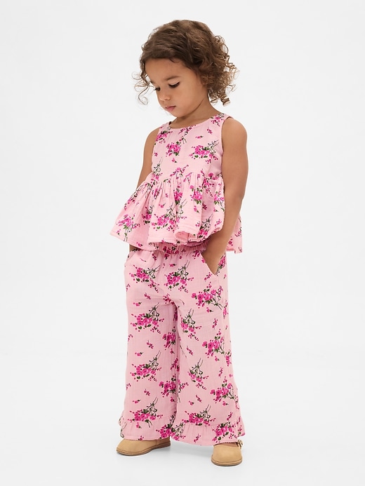 ensemble bébé et tout-petit en gaze de coton à volants