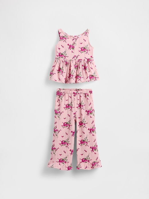 ensemble bébé et tout-petit en gaze de coton à volants