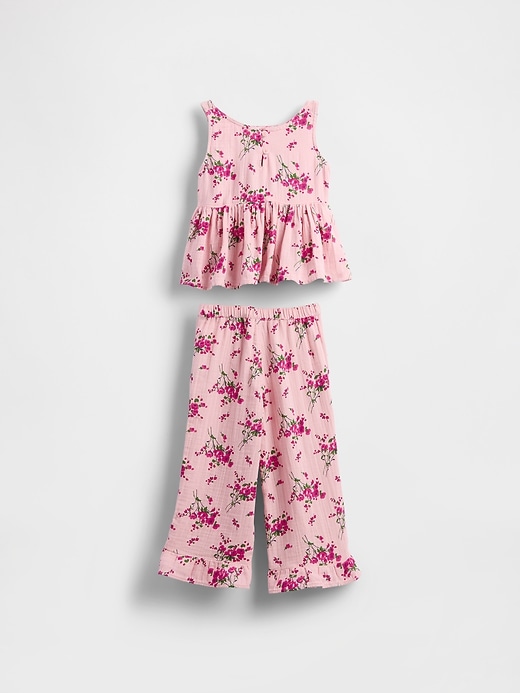 ensemble bébé et tout-petit en gaze de coton à volants