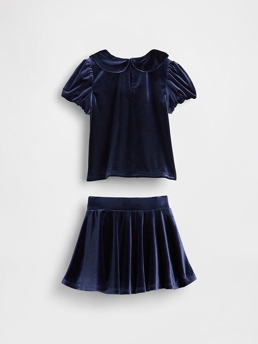 ensemble bébé et tout-petit en velours avec nœud papillon