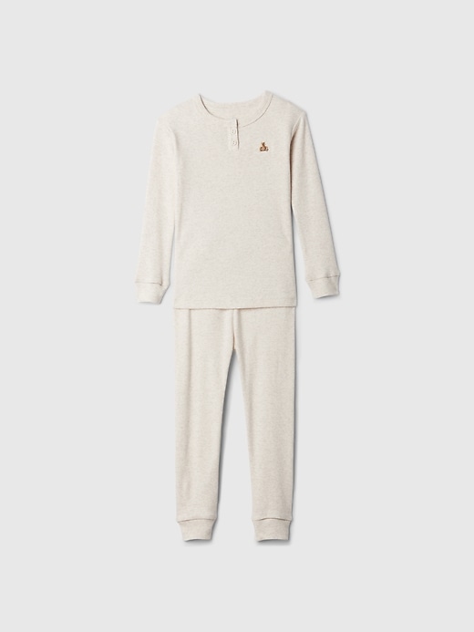 ensemble pyjama henley en coton bio brossé pour bébé et tout-petit
