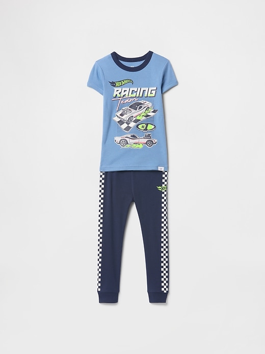 ensemble pyjama hot wheels en coton bio brossé pour bébé et tout-petit