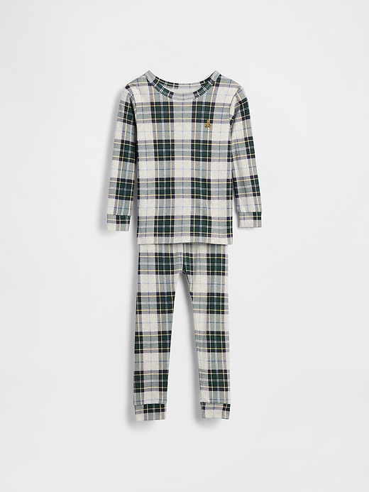 ensemble pyjama de noël en coton bio brossé pour enfants et bébés