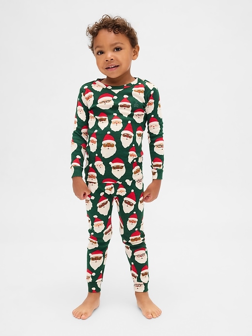 ensemble pyjama de noël en coton bio brossé pour enfants et bébés